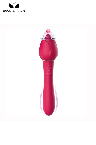 SMT2819 - Máy rung xoay 2 đầu hình bông hoa hồng có 10 chế độ