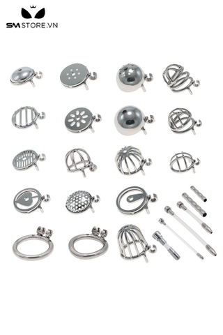 SMT10000 - Phụ kiện khóa dương vật với 16 kiểu lồng khóa inox