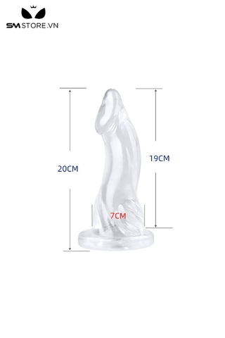 SMT1350 - Dương vật giả silicon có thể uốn cong trong suốt có 3 size