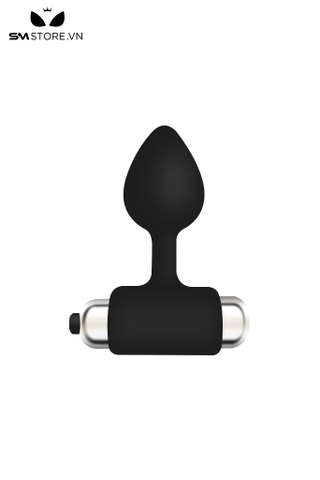 SMT1689 - Anal plug silicon hậu môn dài 8cm mix thanh rung mini