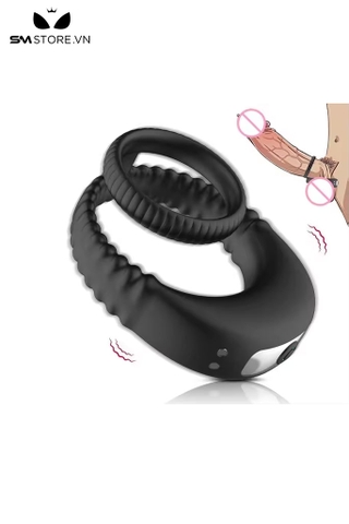 SMT784 - Vòng đeo dương vật có 7 chế độ rung sạc điện chống nước