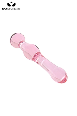 SMT096 - Butt plug thủy tinh với thiết kế hình thoi dài