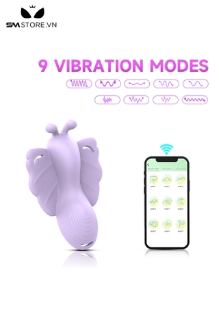 SMT1864 - Máy rung âm vật cánh bướm điều khiển qua APP dài 10.5cm