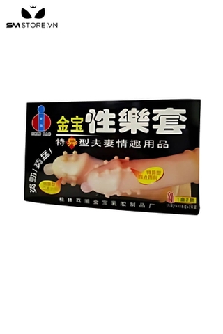 SMT1426 - Bao cao su đầu dương vật có nhiều bi dài 190mm có 2 chiếc