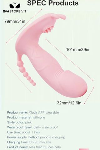 SMT1177 - Dương vật giả rung silicon có lưỡi liếm điều khiển từ xa