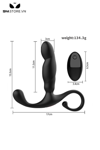 SMT1208 - Dương vật giả có 3 tần số rung và tỏa nhiệt dài 15.5cm