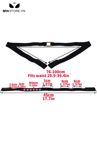SMT2634 - Dây đeo khóa dương vật với nút bấm điều chỉnh dài 45cm