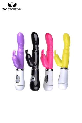 SMT2051 - Máy rung tai thỏ silicon mềm dẻo có 8 chế độ dài 26cm
