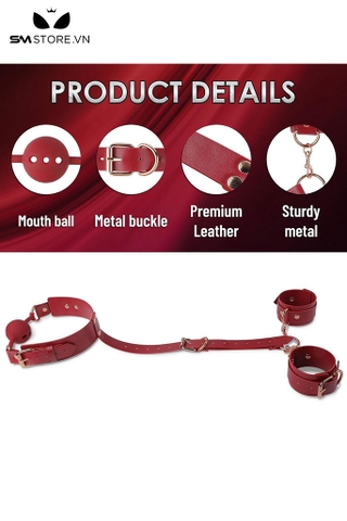 SMT1192 - Bộ đồ cố định tư thế SM có ball gag liền còng tay tháo rời