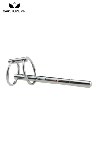 SMT2203 - Sounding niệu đạo inox không gỉ dài 10cm có 2 vòng tròn