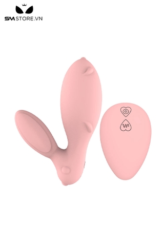 SMT2732 - Trứng rung 2 đầu hình con thỏ điều khiển từ xa dài 112mm