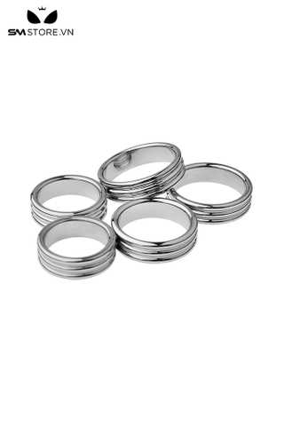 SMT621 - Vòng đeo tinh hoàn inox thiết kế 3 vòng tròn với 5 size