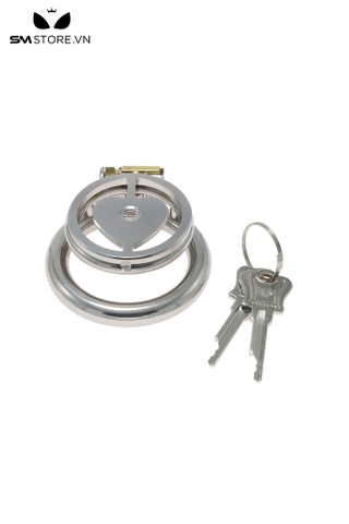 SMT288 - Đai trinh tiết inox không gỉ dạng phẳng hình trái tim có 3 size
