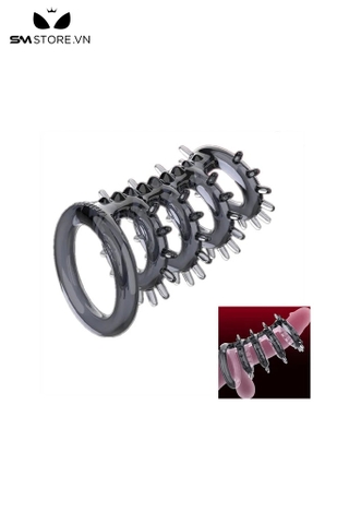 SMT962 - Vòng đeo dương vật silicon chống xuất tinh sớm có gai