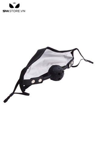SMT1016 - Khẩu trang kèm ball gag silicon bịt miệng có gai và lỗ