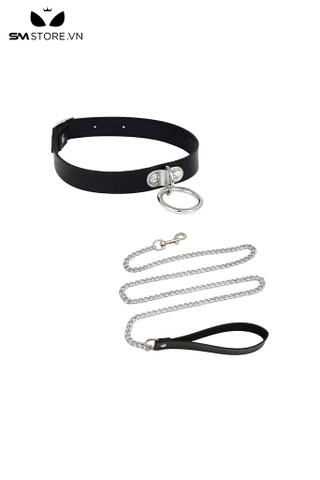 SMT446 - Bộ xích cổ SM gồm choker gắn vòng để dây xích móc