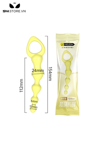 SMT1438 - Đồ chơi hậu môn anal bead nhựa màu vàng dài 154mm