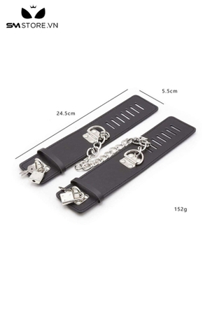 SMT1810 - Còng tay tình yêu bằng da PU mix kèm khóa inox