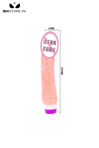 SMT126 - Dildo nhựa với thiết kế dạng thanh rung xoay dài 21cm
