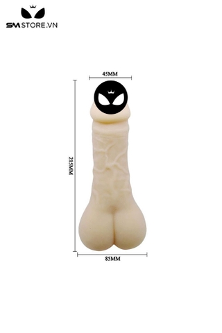 SMT1785 - Dương vật giả cho gay silicon 2 đầu có âm đạo dài 21.5cm