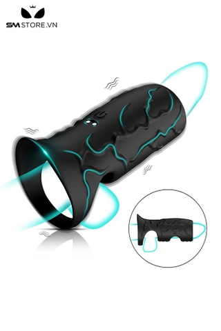 SMT2376 - Vòng rung chống xuất tinh sớm có 10 chế độ sạc điện dài 10cm