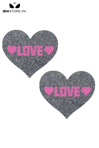 SMP187 - Miếng dán nhũ hoa siêu bóng lấp lánh họa tiết chữ Love