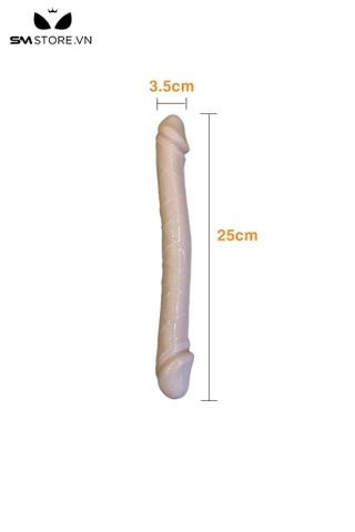 SMT862 - Dương vật giả 2 đầu silicon mềm dẻo dài 25 cm đường kính 3.5cm