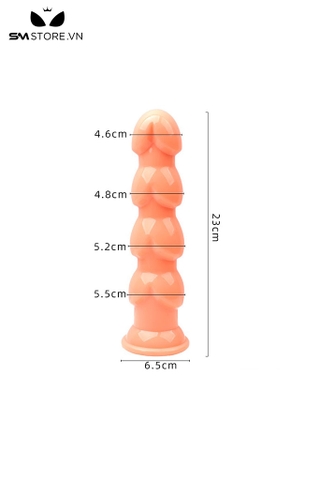 SMT1280 - Dương vật giả silicon dẻo dài 23cm có 4 tầng rộng 6.5cm