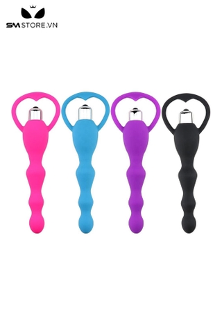 SMT789 - Máy rung hậu môn chuỗi 4 hạt silicon dài 17cm