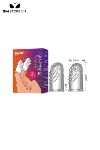 SMT717 - Bao cao su 2 ngón trỏ và giữa có gân và bi phần đầu
