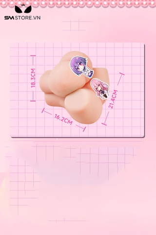 SMT2942 - Mông giả nguyên khối có 2 lỗ hậu môn chất liệu silicon