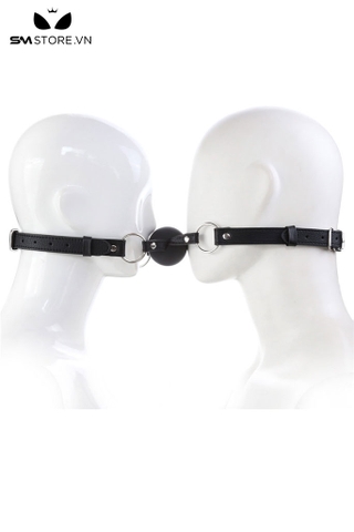 SMT224 - Khóa miệng ball gag silicon đôi màu đen