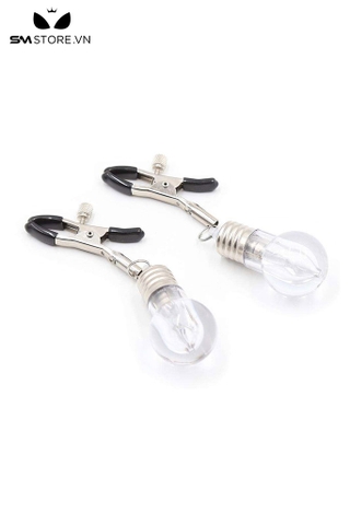 SMT1748 - Kẹp núm vú bằng kim loại mix bóng đèn điện dài 10cm