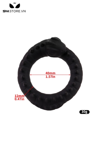 SMT3592 - Vòng đeo dương vật co bi nổi hình con tắc kè hoa dài 40mm