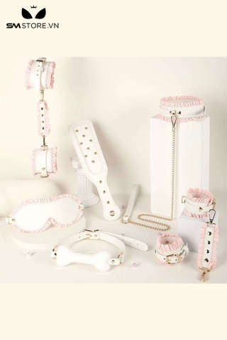 SMT3007 - Bộ 6 món cố định tư thế hầu gái viền bèo nhún và đinh tán