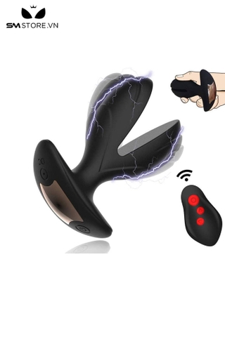 SMT2231 - Máy rung hậu môn silicon 2 nhánh có sốc điện dài 10.7cm