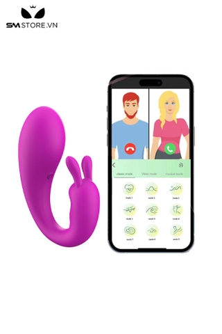 SMT2612 - Trứng rung 2 đầu tai thỏ có 9 chế độ điều khiển qua APP
