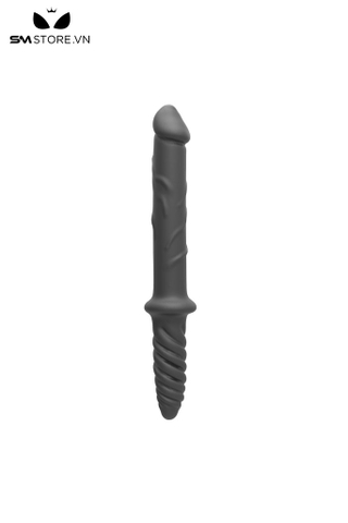 SMT2589 - Dương vật giả 2 đầu xám có đầu xoắn ốc dài 23cm