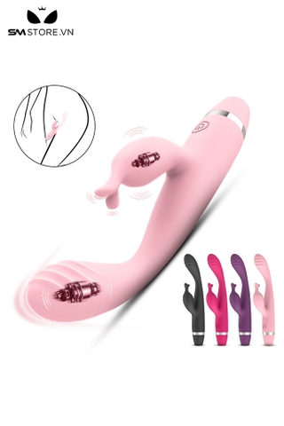 SMT2856 - Máy rung hai đầu silicon có 10 chế độ sạc điện dài 18cm