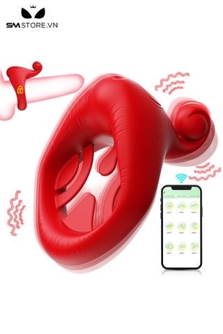 SMT2606 - Vòng rung đeo dương vật có 10 chế độ dài 4cm sạc điện