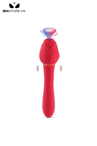 SMT2818 - Máy rung hút hình bông hoa hồng sạc điện dài 198mm