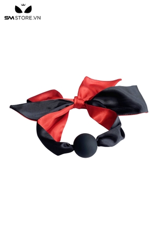 SMT1406 - Bóng bịt miệng ball gag chất liệu silicon có dây buộc lụa