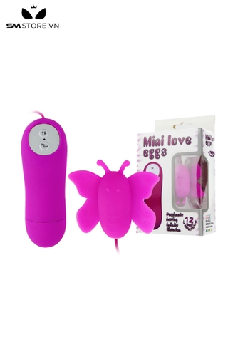 SMT2553 - Trứng rung silicon có dây ngụy trang hình con bướm