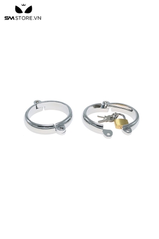 SMT270 - Còng tay tình yêu khóa tay chân oval kim loại có 4 size