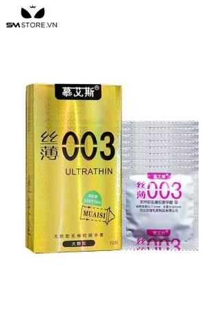 SMT1366 - Bao cao su siêu mỏng 003mm hộp 12 gói dài 160mm