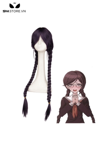 SMP146 - Tóc giả cosplay dạng tết bím dài 60cm màu đen tím