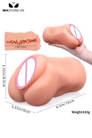 SMT2521 - Âm đạo giả silicon mềm dài 16cm có hạt nổi trong