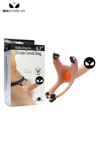 SMT2447 - Dương vật giả rỗng ruột có quần chất liệu silicon dài 14.5cm