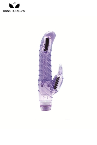SMT1808 - Dương vật giả silicon thiết kế vân kẻ ngang dài 18.5cm