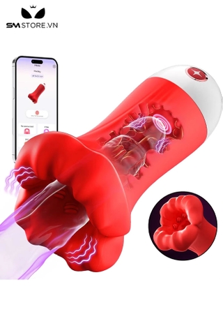 SMT2347 - Cốc thủ dâm ngụy trang bông hoa có 9 chế độ rung và sạc điện